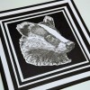 Winter Badger A6 Red Rubber Stamp