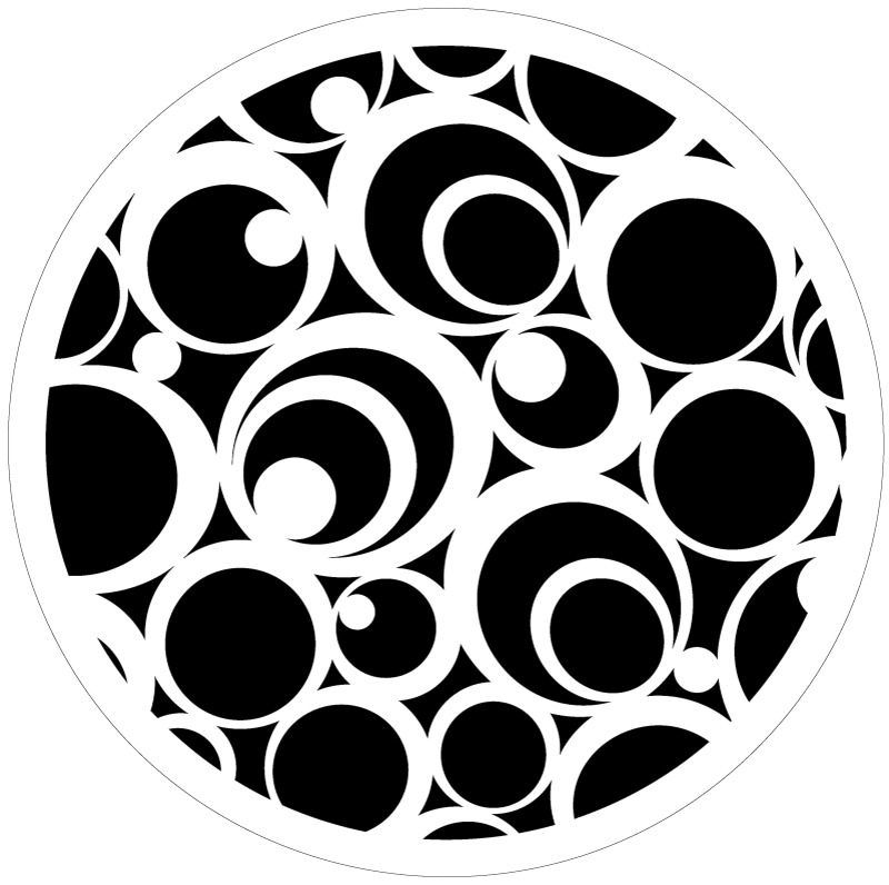 16 Circles Stencil 6 x 6