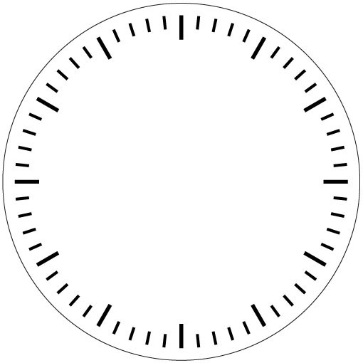 Stencil - Simple Clock (7inch) - IndigoBlu