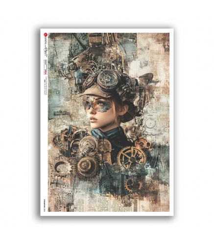 Premium Rice Paper - Steampunk-0004 - 1 Design of A4