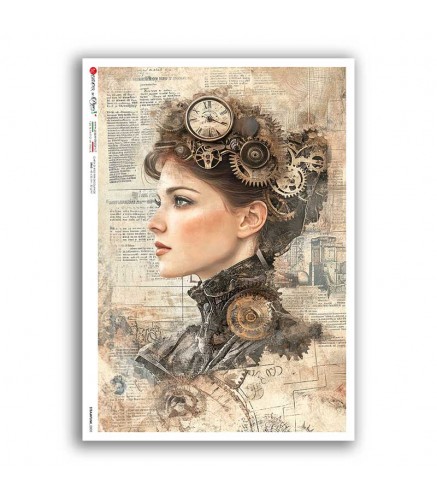 Premium Rice Paper - Steampunk-0005 - 1 Design of A5